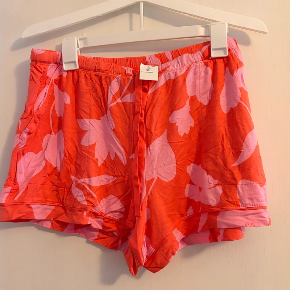Stars Above Red and Pink Floral Shorts